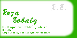 roza bobaly business card